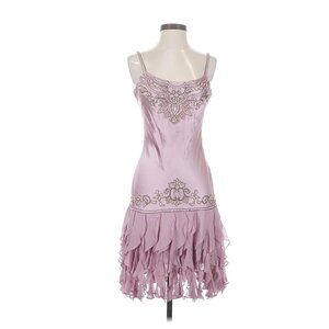 Sue Wong Nocturne Dress NWT Vintage SIlk Beaded Pink Fairy 20s Short Ruffle S 4